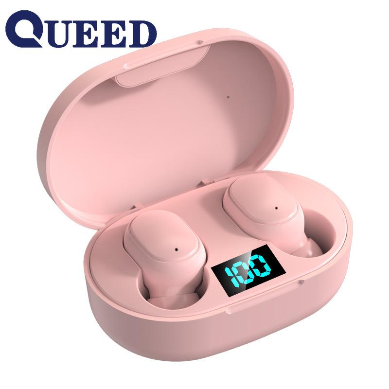 Die neue intelligente Nummer zeigte Bluetooth-Headset, kabelloses Sport-Mini-Headset, Stereo-in-Ear rosa