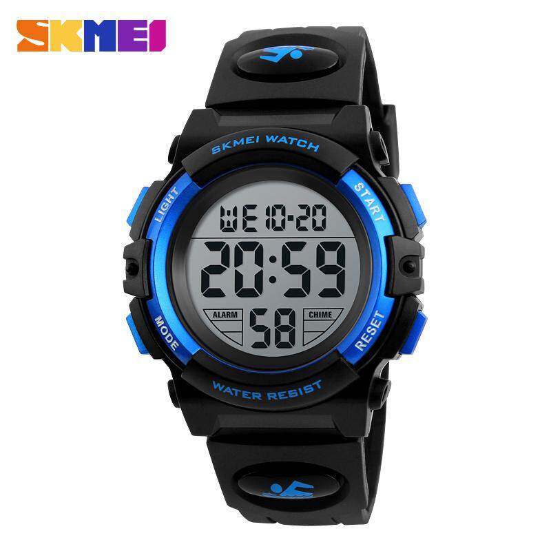 SKMEI Marke Kinder Kinder Uhren LED Digital Multifunktionale Wasserdichte Armbanduhren Outdoor Sport Uhren für Kinder Jungen Mädchen 1266 blau