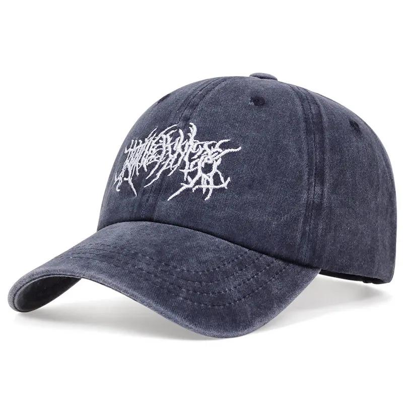 Mode Be Out of Order Stickerei Baseballmütze Paar Hut aus gewaschener Baumwolle Outdoor-Sport Atmungsaktive Mützen Sonnenschutzmütze Hip Hop Caps Golfmütze navy blau
