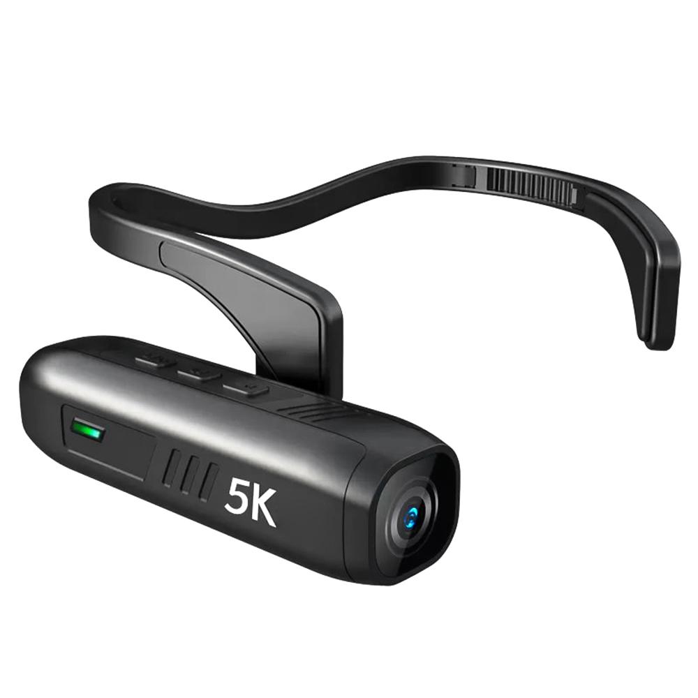 5K Head Mounted Camera Tragbare WiFi-Videokamera Camcorder Webcam 30 MP Anti-Shake IPX5 Wasserdicht schwarz