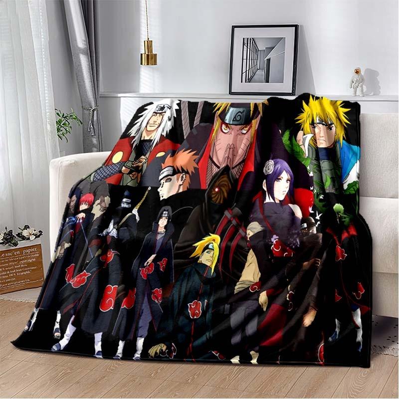 Naruto-Decke, hochwertiges Flanell, warm, weich, Plüsch auf dem Sofa, Bettdecke, geeignet für Klimaanlage, Decke, Nickerchendecke 75x90cm