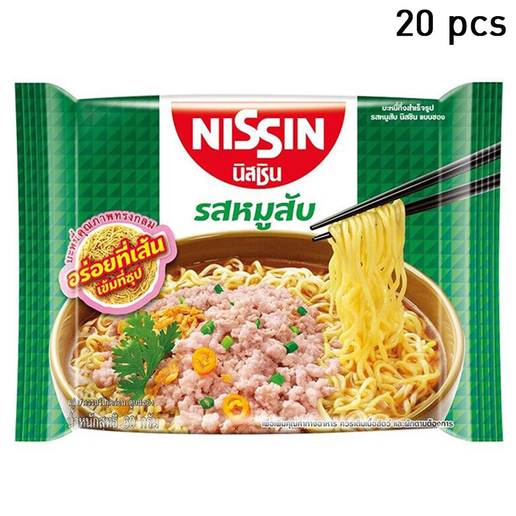 Nissin Instant Nudeln Schweinegeschmack 60 g. x 5 / 10 / 15 / 20 Stk 60 g. x 20 pcs
