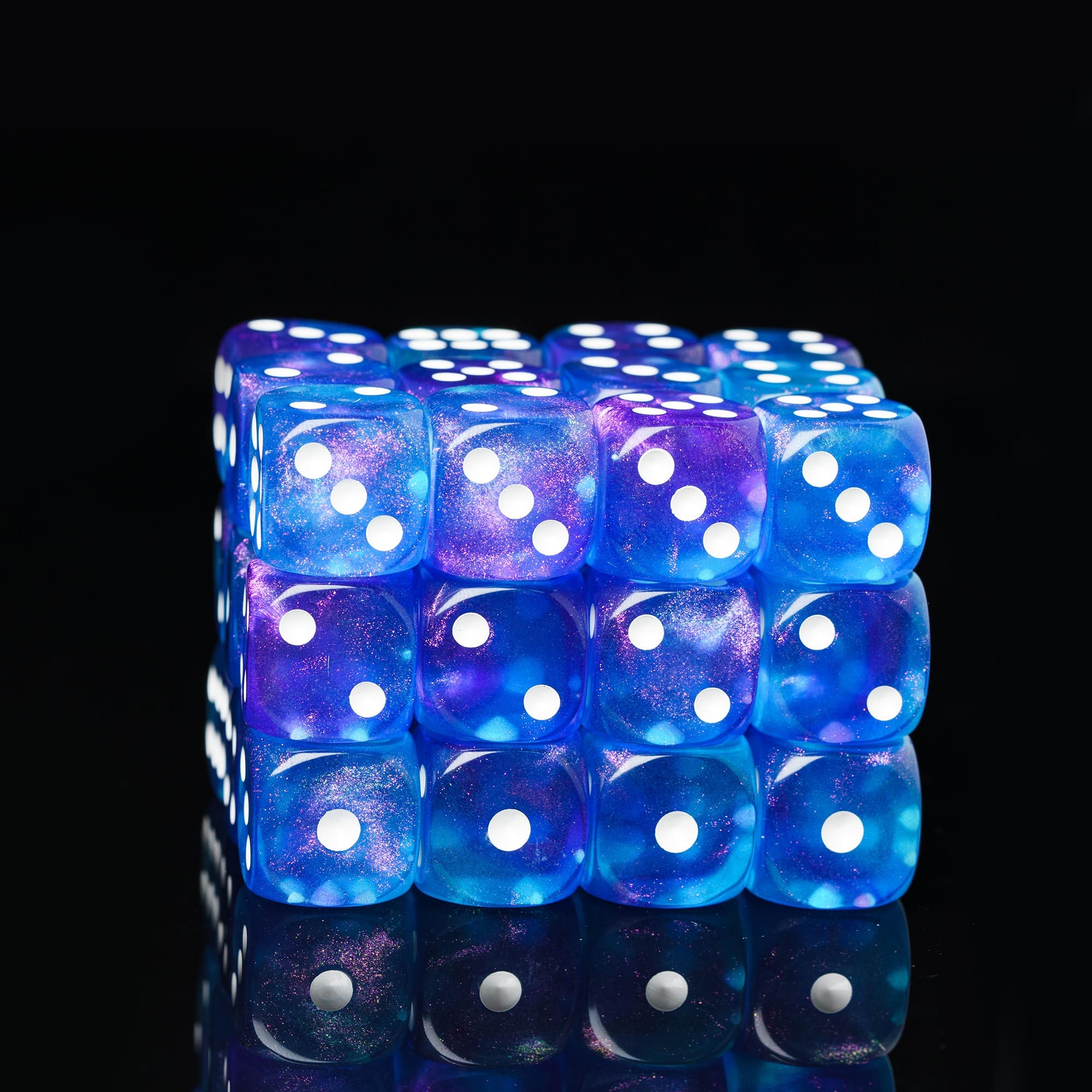 Poludie 10 Stück D6 Sechsseitige Würfel 16 mm Lustige Spiele Würfel für RPG Club Glücksspiel Desktop Party Bar Brettspiel Tischzubehör 10pcs Purple Blue
