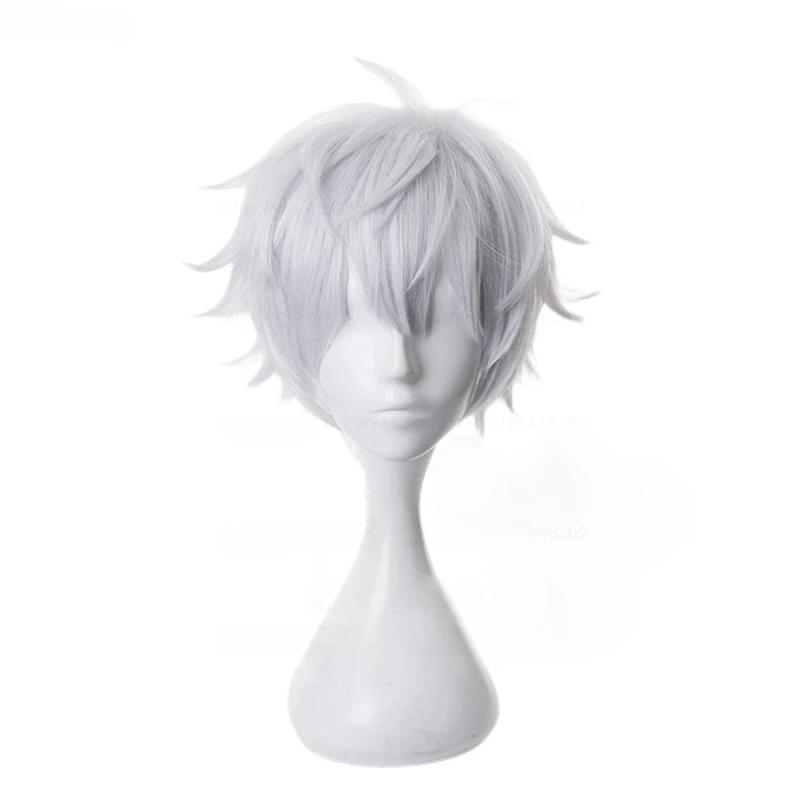 Gojo Satoru Cosplay Perücke Anime Jujutsu Kaisen Cosplay Gojo Kurz Hitzebeständiges Synthetisches Haar Anime Perücken Kostümparty