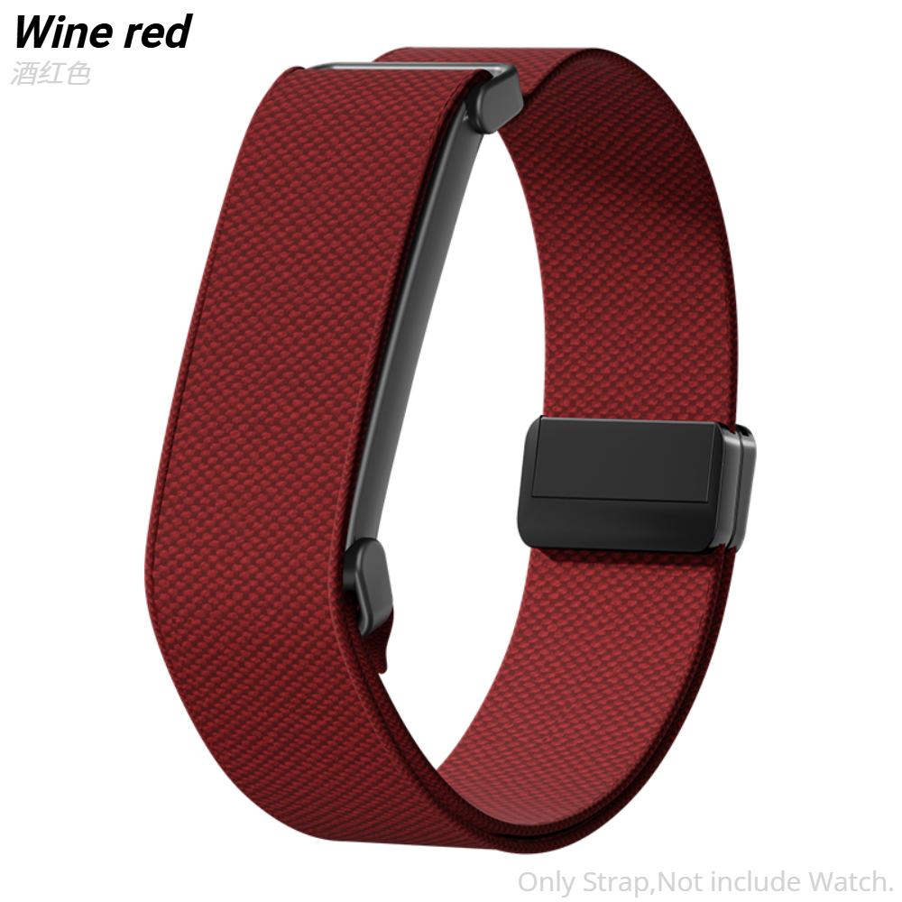 Sport-Nylon-Geflochtenes Uhrenarmband für Google Fitbit Air Loop Armband Atmungsaktives Band Armband für Fitbit Air Fitness-Tracker Magnetisches Band For Google Fitbit Air rot