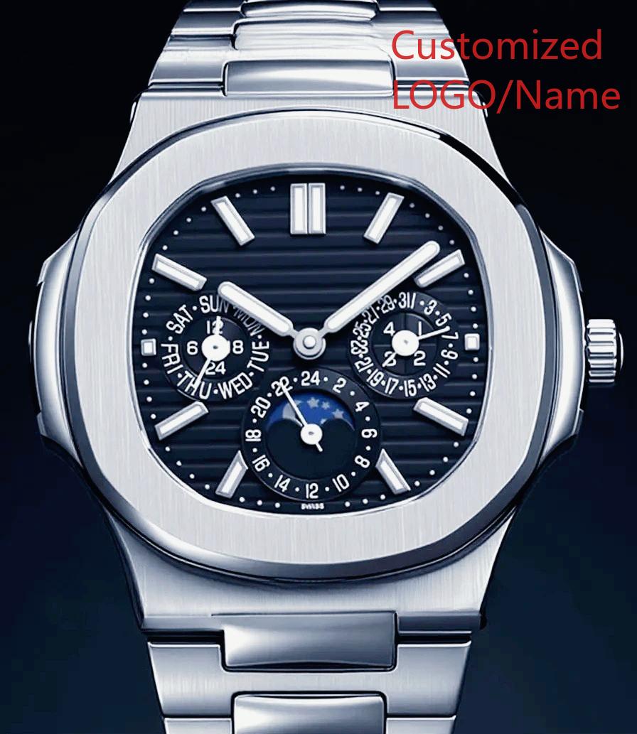 A11 Store Personalisierte Uhr 40mm Herren Sportuhr Automatische Mechanische Uhren 904L Edelstahl Schwarz Blau Gummi gray