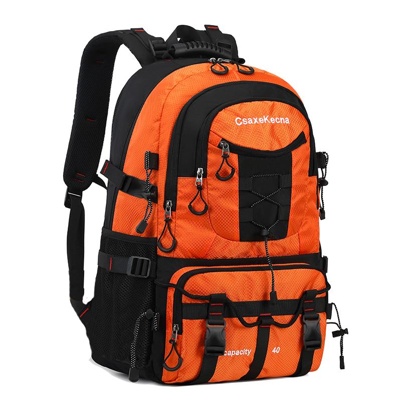 40L Wasserdichter Wanderrucksack für Damen und Herren Leichter Outdoor Camping Rucksack Rucksack mit großem Fassungsvermögen Reise Rucksack red