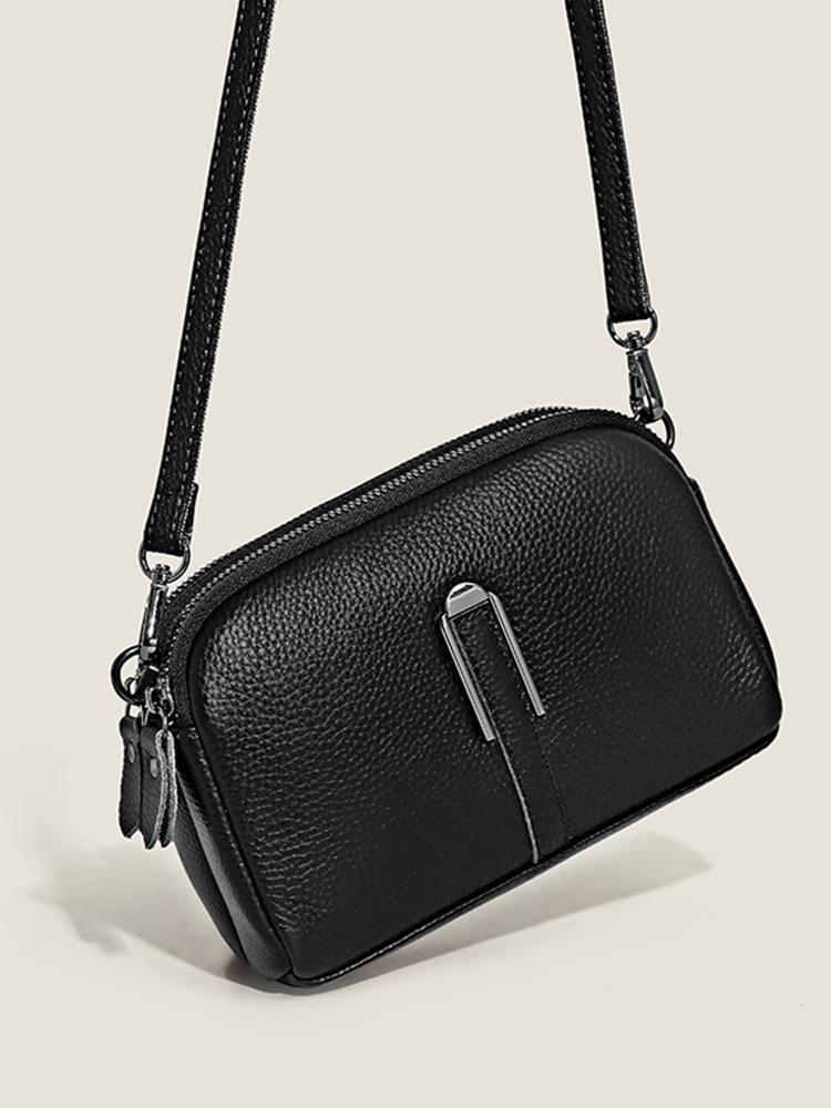 Echtes Leder Tasche Luxus frauen Handtaschen Tasche für Frau 2022 Weibliche Kupplung Telefon Taschen Schulter Tasche Umhängetasche Messenger Pack 19cm6cm13cm schwarz