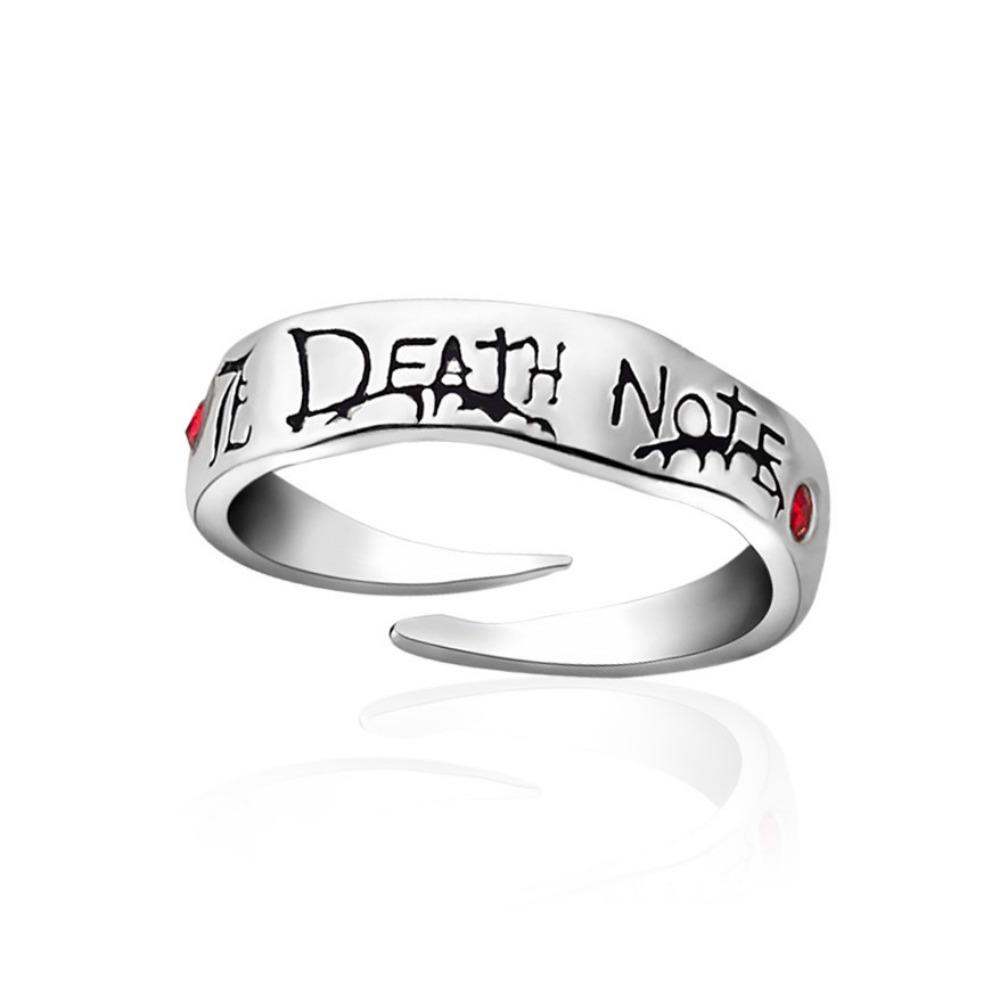 Anime Death Note Ring Yagami Light Verstellbarer Ring Damen Herren Rollenspiel Straßenparty Personalisiert Trend Zirkon Weihnachtsgeschenk
