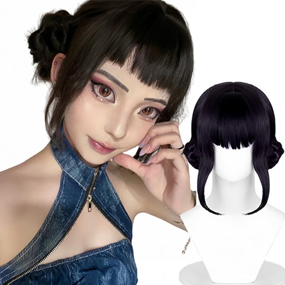 Kpop Huntrix Rumi Cosplay Perücke Halloween Party Dämonen Accessoire Jäger Kostüme Requisiten Karneval Verkleidung Blue-One Size