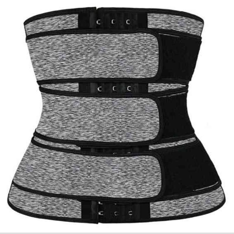 Frauen Taille Trainer Trimmer Gürtel Taille Cincher Body Shaper Abnehmen Sport Gürtel Plus Größe 3XL grau