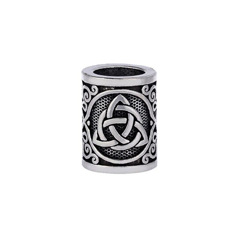 Silber Gold Perle Nordic Viking Runen Perlen für Bart Haar Ringe Zopf Dreadlocks Perlen Haar Manschetten DIY Flechter Haar Zubehör