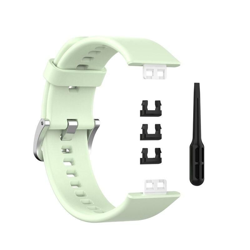 Für Huawei Uhr Fit Silikon Ersatz Armband Armband Uhr Band Für Huawei Fit TIA-B09/TIA-B19 Sport Handgelenk strap armband Huawei watch Fit hellgrüne