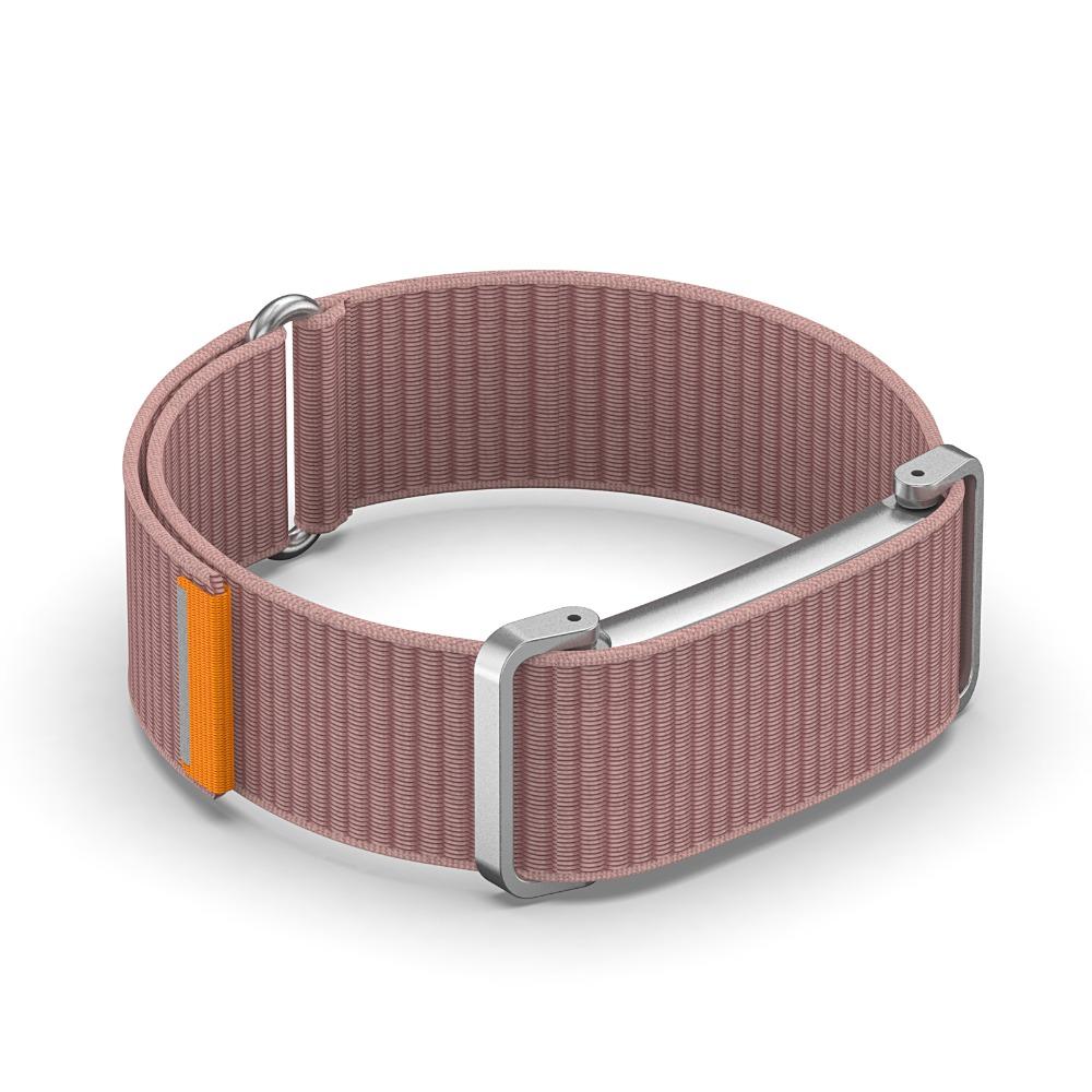 Nylon Fitness Tracker Armband Verstellbares Ersatzarmband für Google Fitbit Air für Herren Damen dunkel rosa
