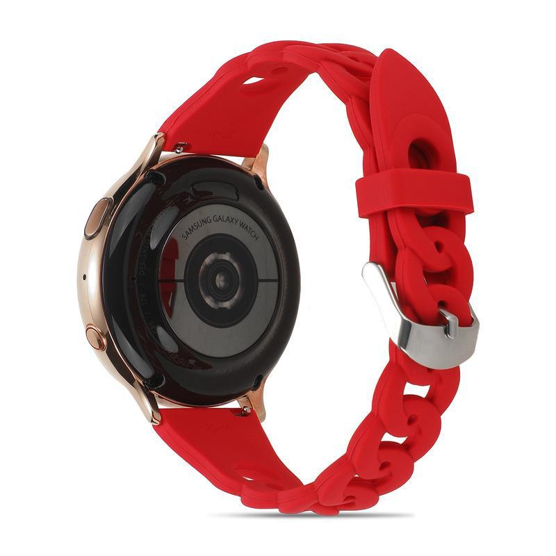 YurKem 20mm 22mm Damen Silikonarmband für Samsung Galaxy Watch 4 3 41mm 45mm Armband Armband S3 42mm 46mm Active 2 Gear Armband Amazfit GTS 3 2 2e
