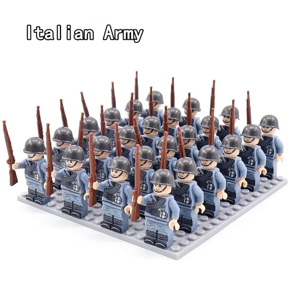 WW2 24 teile/los Militär Soldaten Bausteine Set Waffen Sowjetischen USA UK China Frankreich Armee Action-figuren Ziegel Spielzeug Kinder geschenke mandel