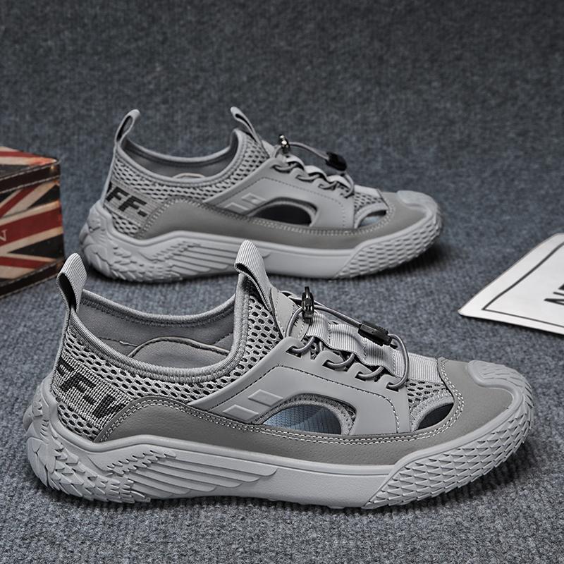 Herren Sommer Sandalen EVA Strand Badeschuhe Outdoor Garten Atmungsaktiv Rutschfest Lochschuhe 42 gray