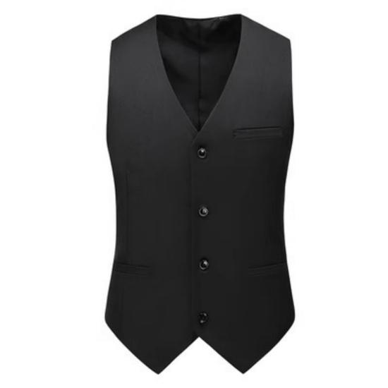 2024 luxus Männer Hochzeit Anzug Westen Neue Mode Männlich Schlank Einfarbig business Büro Große Größe Formale Anzug Weste Männer gentleman XXXL schwarz