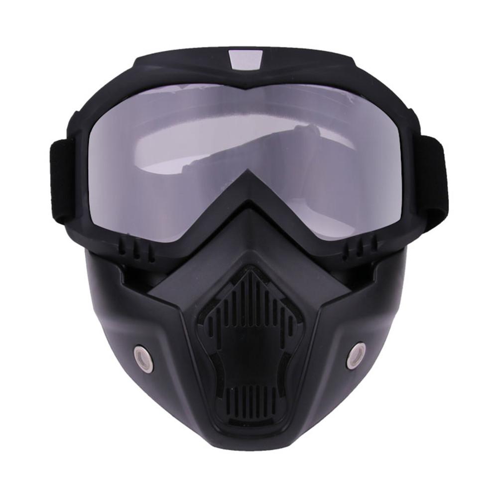 Motorradhelm Professionelle Outdoor-Radsport-Gesichtsmaske Schutzbrille für winddichtes Ski-Snowboard-Schneemobil transparent