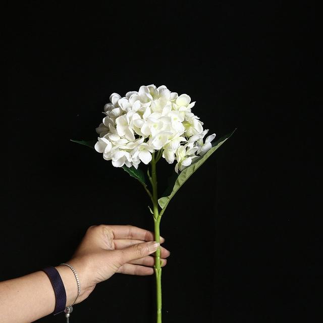 1 Stück Künstliche Hortensienblüten Hochzeitsdekoration für Zuhause Garten Kunstblumen Partyzubehör Schreibtischdeko Floral weiß