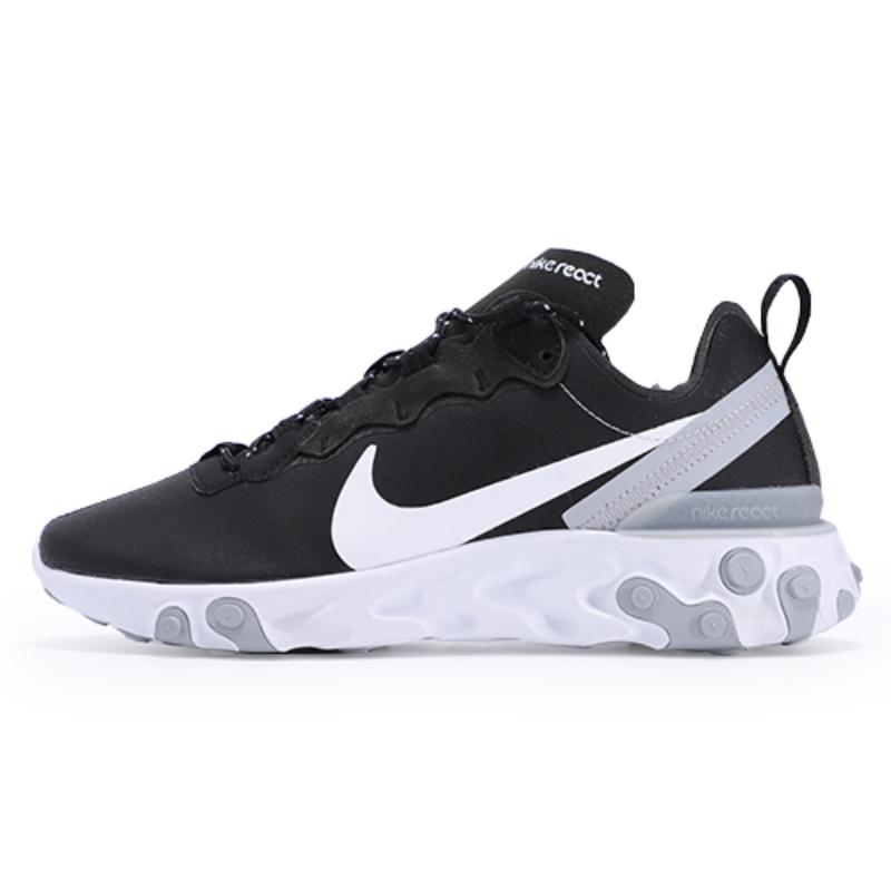 Nike React Element 55 Schwarz Weiß Grau Reflektierende Sneaker BV6668-011 43