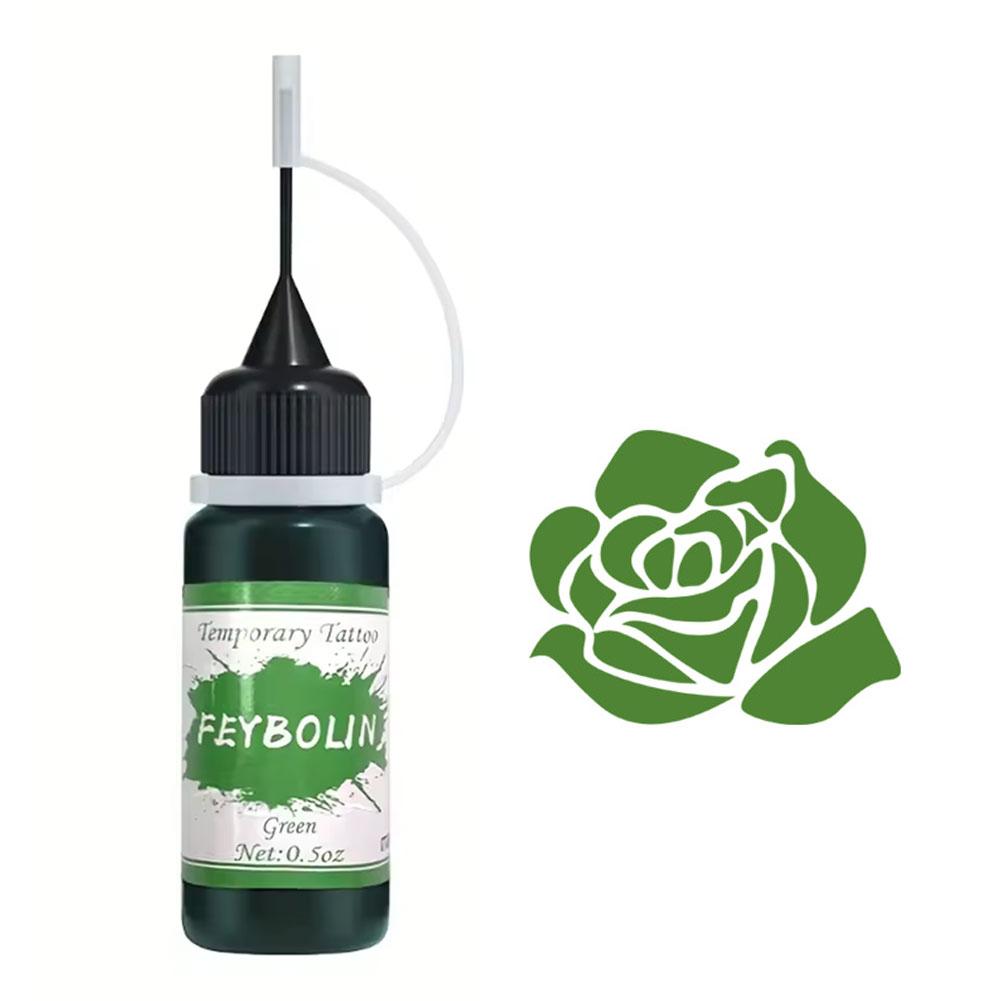 Henna Tattoo Gel Schweißfest Temporär Lang Anhaltend Körperkunst Farbe Wasserdicht DIY Alle Hauttypen grasgrüne