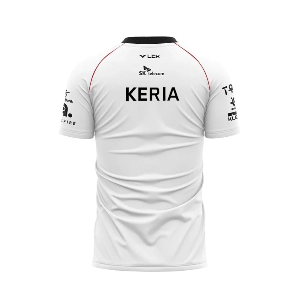 2024 Neues T1 Esports Team Uniform T-Shirt League of Legends World Finals Jersey T-Shirt LOL Games Faker Fan Support Herrenkleidung S white