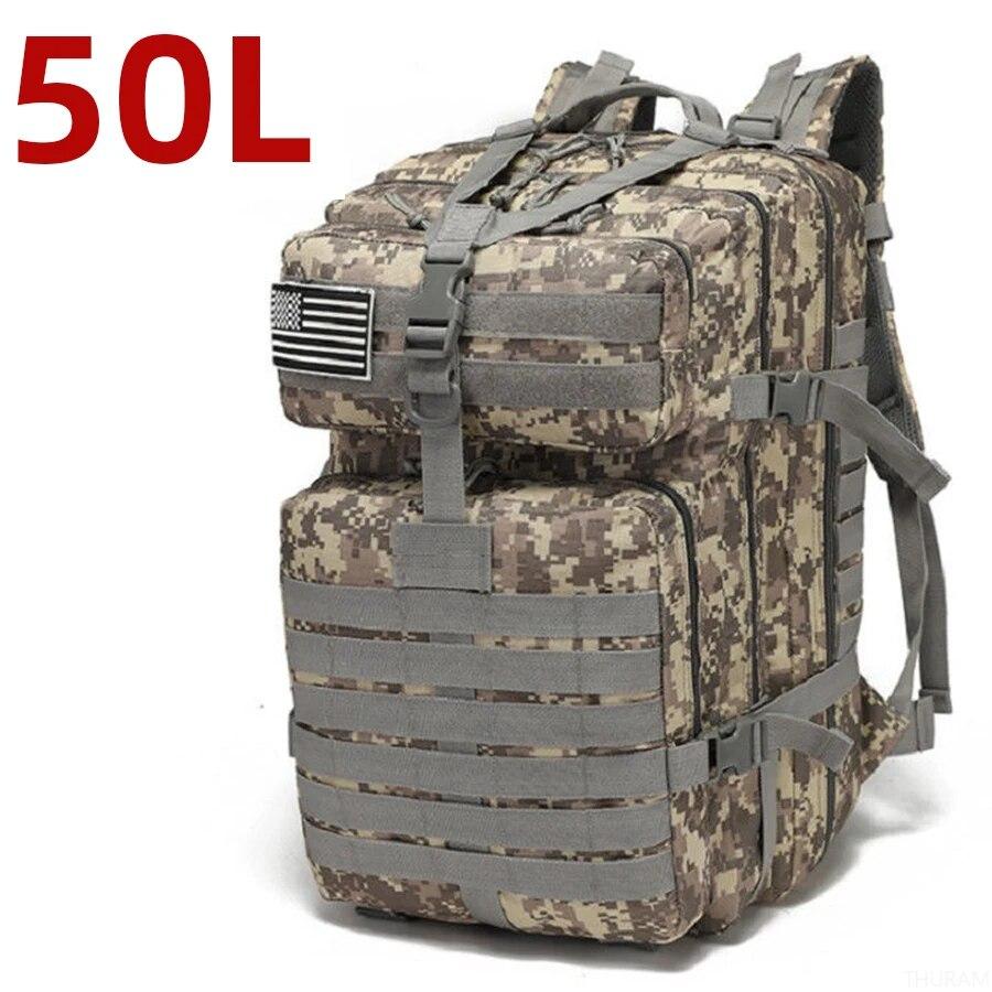 25L/50L 1000D Nylon Wasserdichte Trekking Angeln Jagd Tasche Rucksack Outdoor Militär Rucksäcke Taktische Sport Camping Wandern 50 Liters