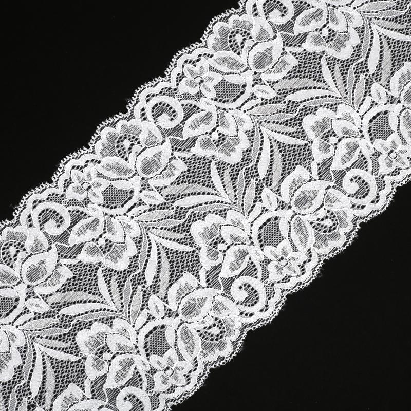 Elastischer Spitzenbesatz, Blumenträger, Kleid, Rock, Kleidung, Dekoration, DIY-Kunsthandwerk weiß