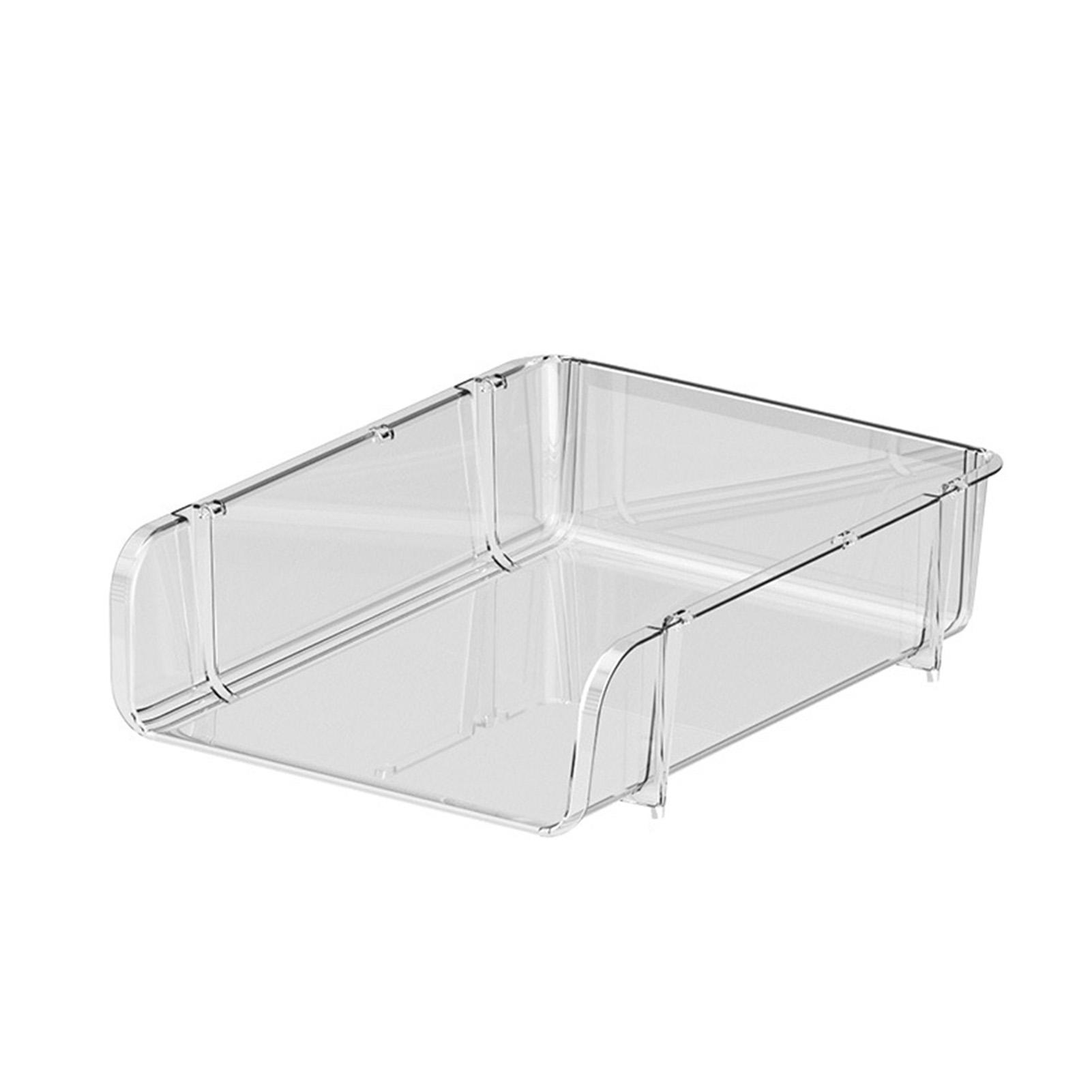 Transparenter Desktop-Schreibwaren-Organizer, stapelbar, Schreibwaren-Dateien, Ablage, Desktop-Organizer Large