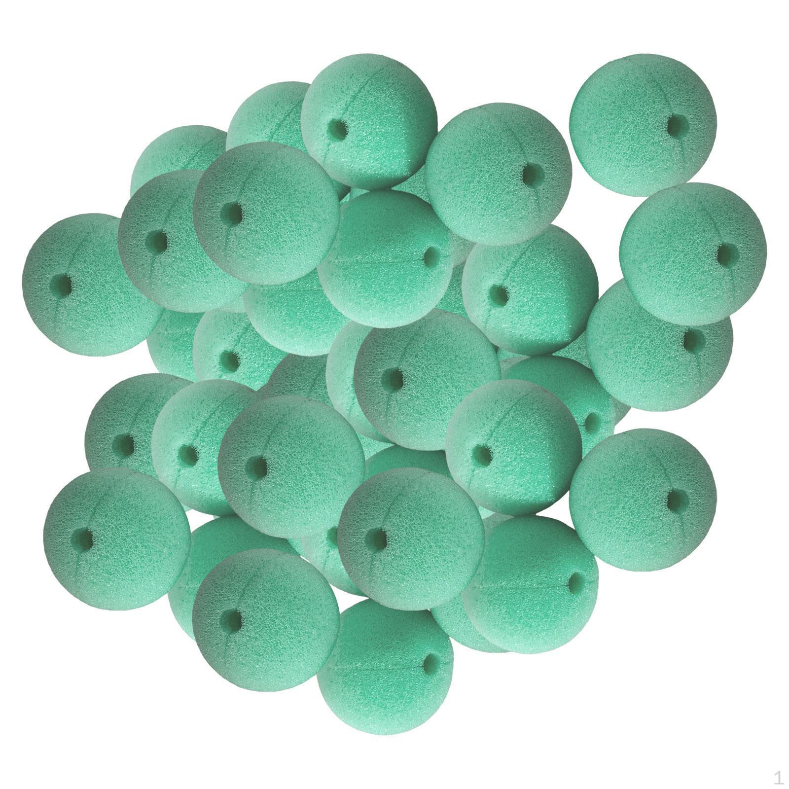 50 Stück Clownsnasen Kostümzubehör für Halloween Karneval grün