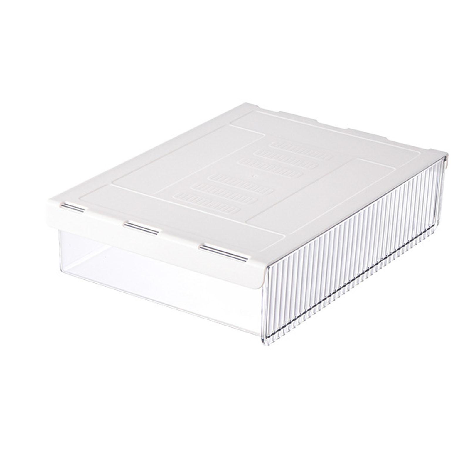 Transparenter, unsichtbarer Organizer unter dem Tisch, montiert unter dem Schreibtisch, ausziehbare Schublade unter dem Schreibtisch Medium 21x6x17cm