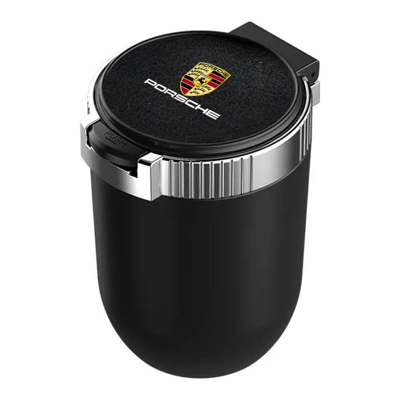Auto Mülleimer Organizer Aufbewahrungstasche Müllbehälter Aschenbecher Zubehör Für Porsche 918 911 718 Taycan Panamera Cayenne Boxster Cayman