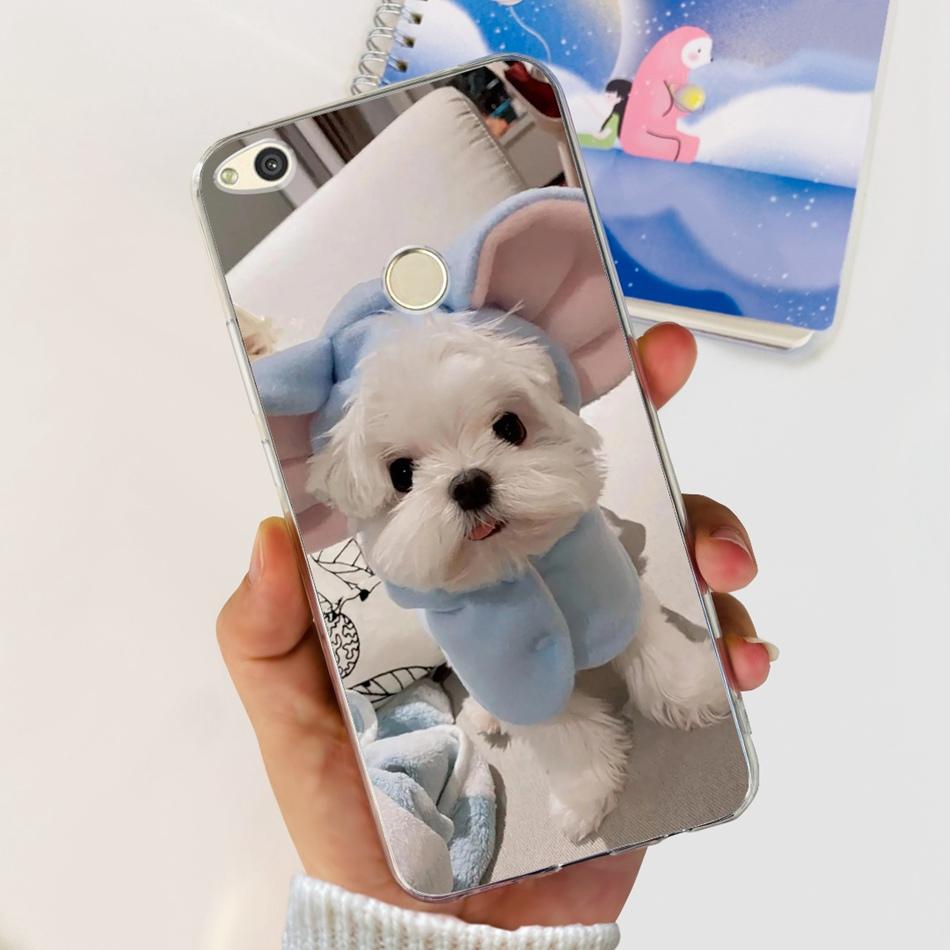 Schöne Hülle mit Aufdruck für Huawei P8 Lite (2017) Weiche Silikon-TPU-Rückseite für Huawei P8 Lite 2017 PRA-LX1 LX2 LX3 Handyhüllen Huawei P8 Lite 2017 gray