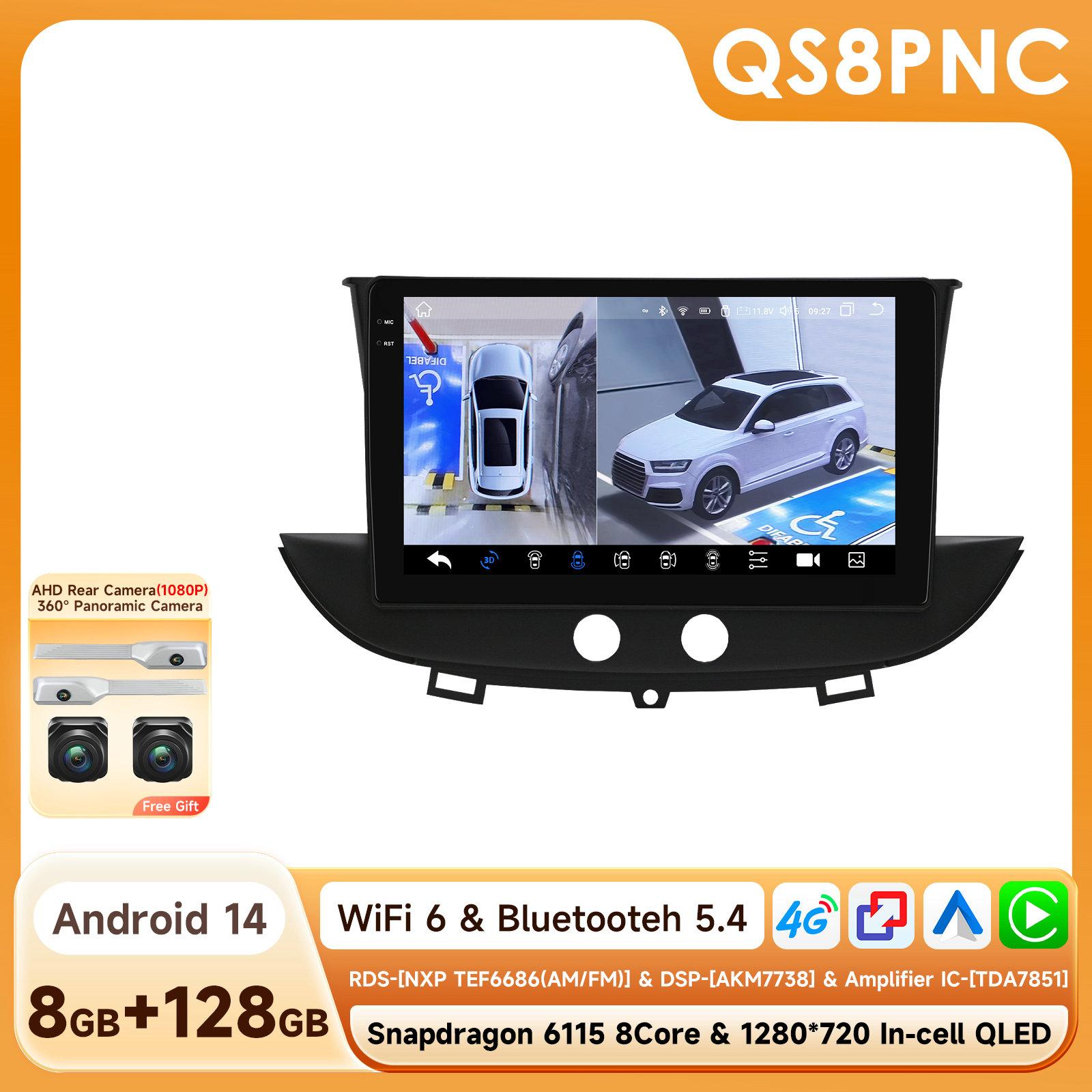 Ossuret Snapdragon Intelligenter Bildschirm Autoradio für Opel Grandland X 2016 - 2020 Crossland X Multimedia Stereo Videoplayer Carplay Android Auto GPS QS8 8Core 8G 128G 360