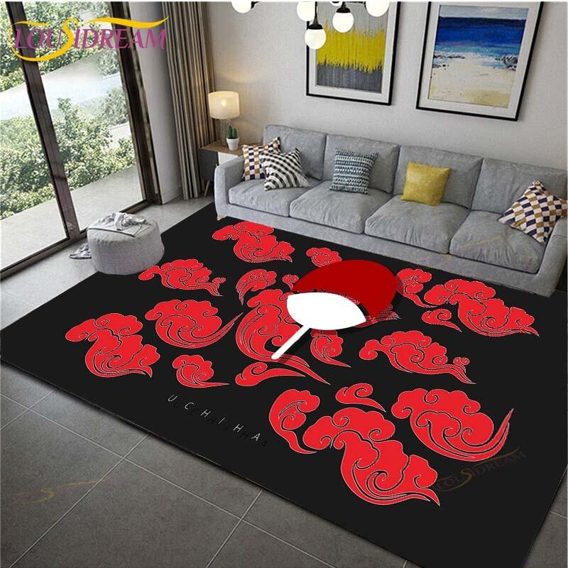 Anime Naruto rutschfeste Teppiche für Wohnzimmer, bequemer Teppich, weiche Bodenmatte, Teppiche für Schlafzimmer, Matte, Teppich für Zuhause, große pelzige Matte 40cm x 60cm