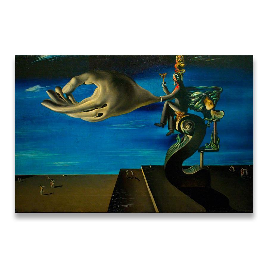 Das Wellenbuch Segelboot Bild Leinwand Malerei Tagebuch der Entdeckung Von Vladimir Kush Salvador Dali Leinwand Kunstdruck Poster 60x90cm No Framed