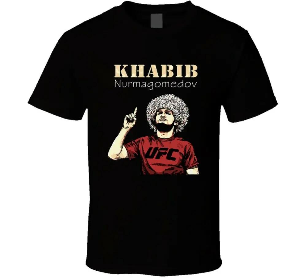 Dagestan Der Adler Khabib Nurmagomedov MMA Kämpfer T-Shirt. Premium Baumwolle Kurzarm O-Ausschnitt Herren T-Shirt Neu S-3XL XL schwarz