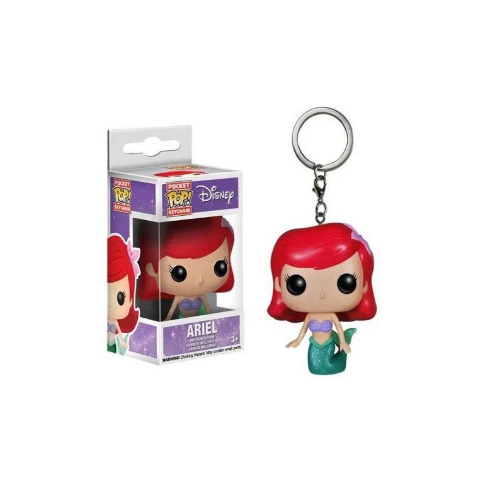 FUNKO Pop Schlüsselanhänger Cartoon Prinzessinnenpuppe Belle Ariel Rapunzel Aschenputtel Tiana Maui PVC Actionfigur Sammlermodell Spielzeug gray