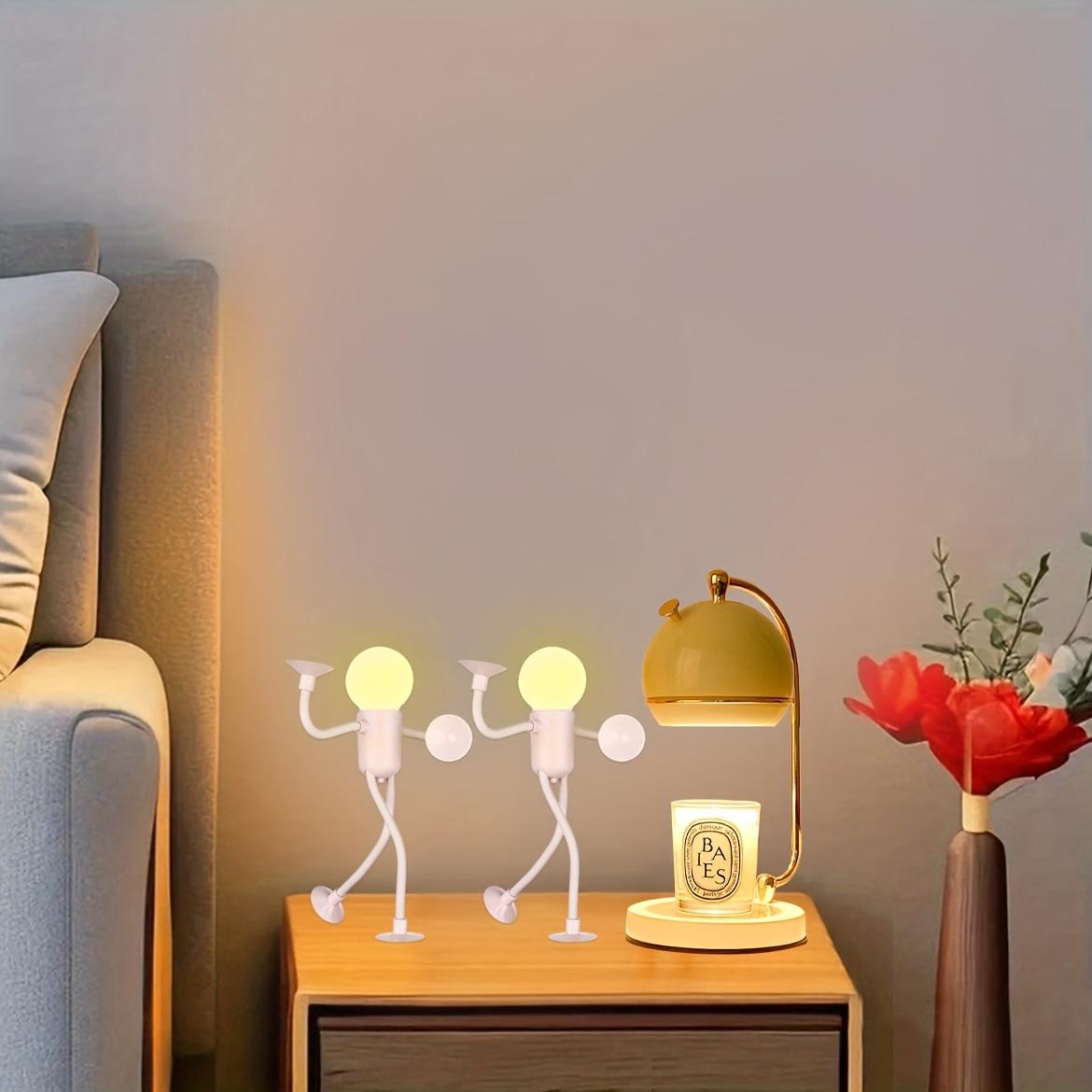 Neuankömmling 2er-Pack Kleine Humanoide Nachtlichter, Faltbare und Biegsame Lampen, Tischlampen, Wechselbare Lampen - Kreative und Lustige Tischlampen 2pcs rosa