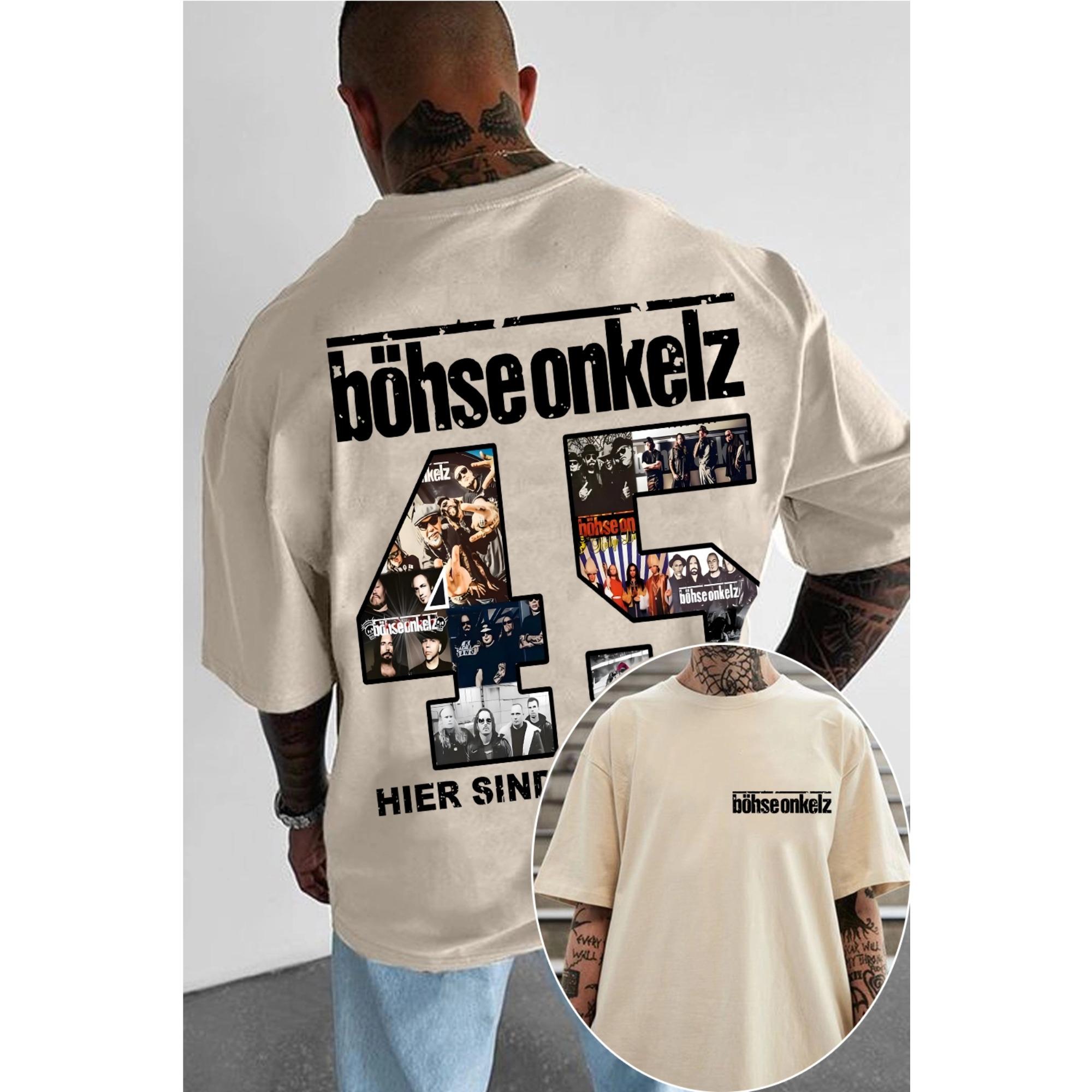 Rapper BÖHSE ONKELZ Grafik T-Shirt für Männer Frauen Hip Hop Mode Popmusik T-Shirt Männlich Lässig Vintage T-Shirt Streetwear 3XL