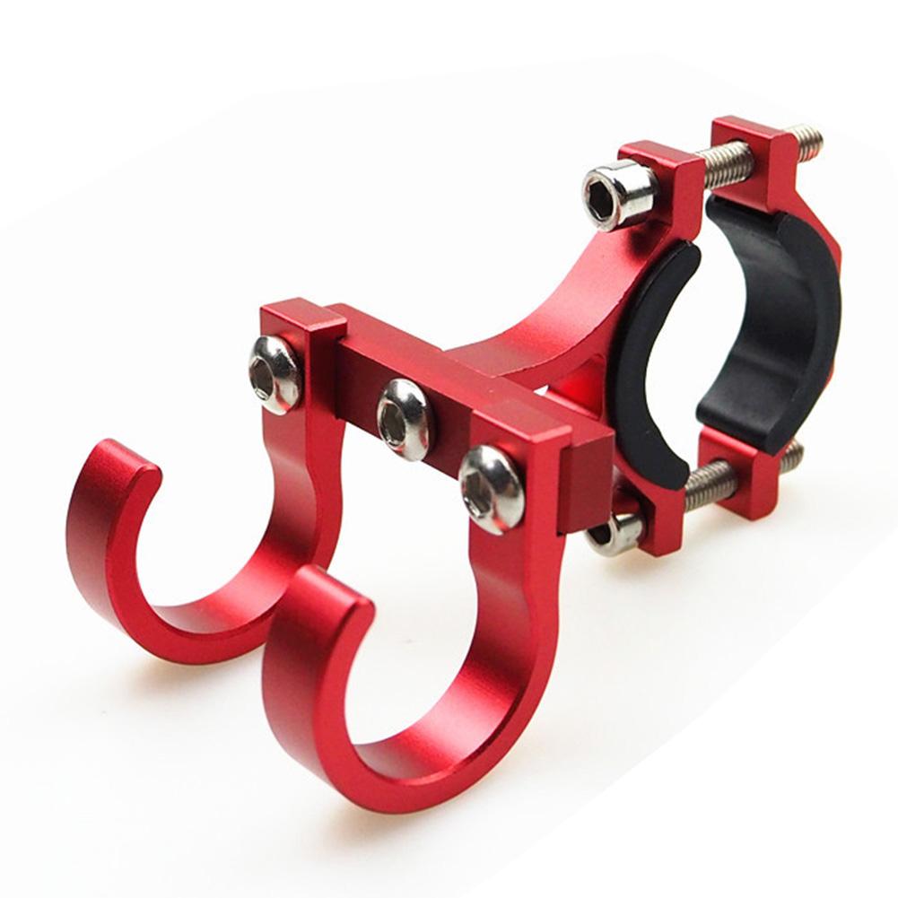 Doppelte Metallhaken für Elektroroller, einfaches Fahrradregal, Rohraufbewahrung, Kleiderbügel, Schnallenhaken, Haken, E-Bikes, tragbarer Helmständer #467793 rot
