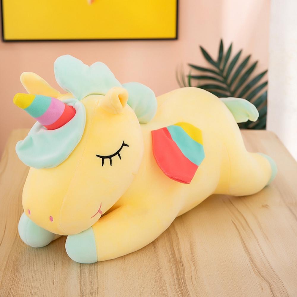 30/40 cm Einhorn-Plüschtier, weich gefüllte Cartoon-Einhorn-Puppen, Weihnachtsspielzeug, Geschenke 40cm gelb