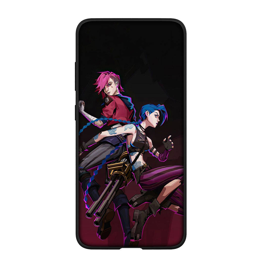 für iPhone 16 15 Xiaomi Redmi Note 13 12 11 Pro Max X 9 14 Plus XR Samsung Galaxy A15 S24 S23 Huawei OPPO Cover Jayce Anime Arcanes Jinx Vi Handyhülle for Samsung Galaxy Note 10 Plus ceil