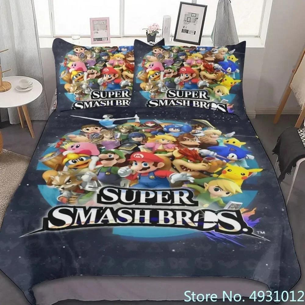 Gemütliches Baby-Bettwäsche-Set Mit Anime Super Mario Anime 3D Bettbezug Für Kind Kinder Jugendliche Erwachsene Heimtextilien Bettdeckenbezug EU Double(200*200cm)3pcs