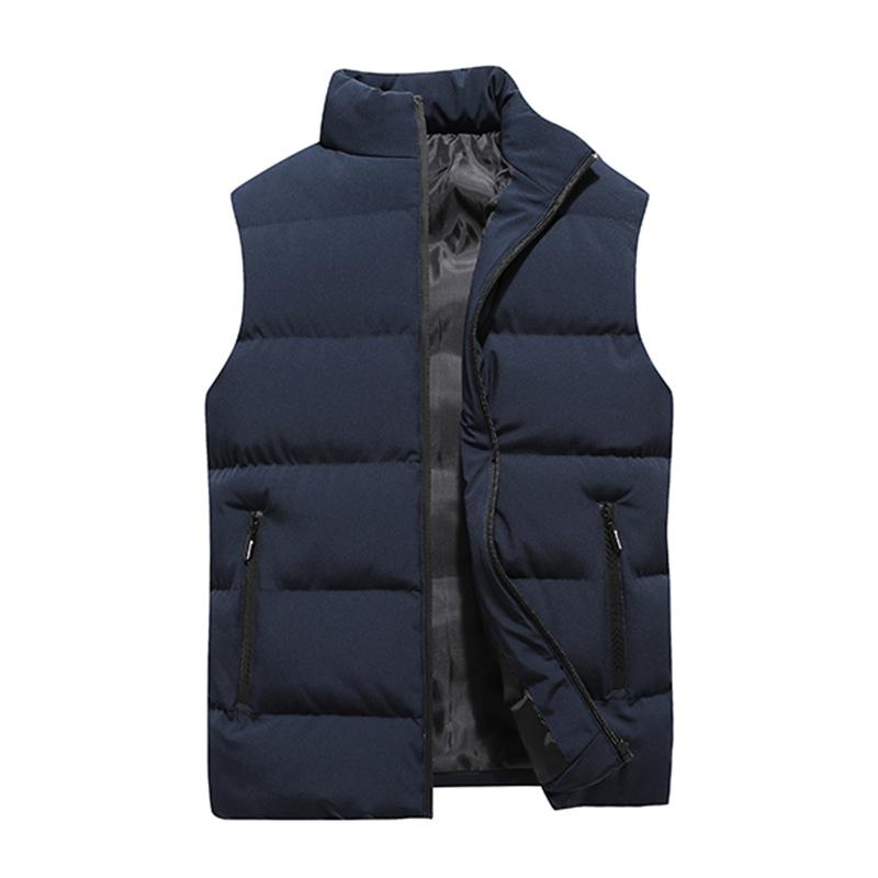 Plus Größe 8XL Herbst Winter Männer Weste Jacke Mens Casual Winddicht Wasserdichte Warme Weste Jacke Mens Fashion Casual Weste Männlich 4XL dunkelblaue