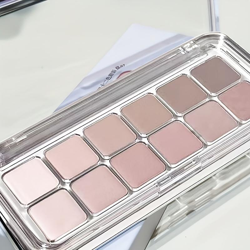12-Farben Lidschattenpalette, Matte Schimmer Lidschatten Hochpigmentiert Mehrzweck-Make-up-Palette für tägliches Make-up, Perfektes Geschenk für Make-up-Liebhaber