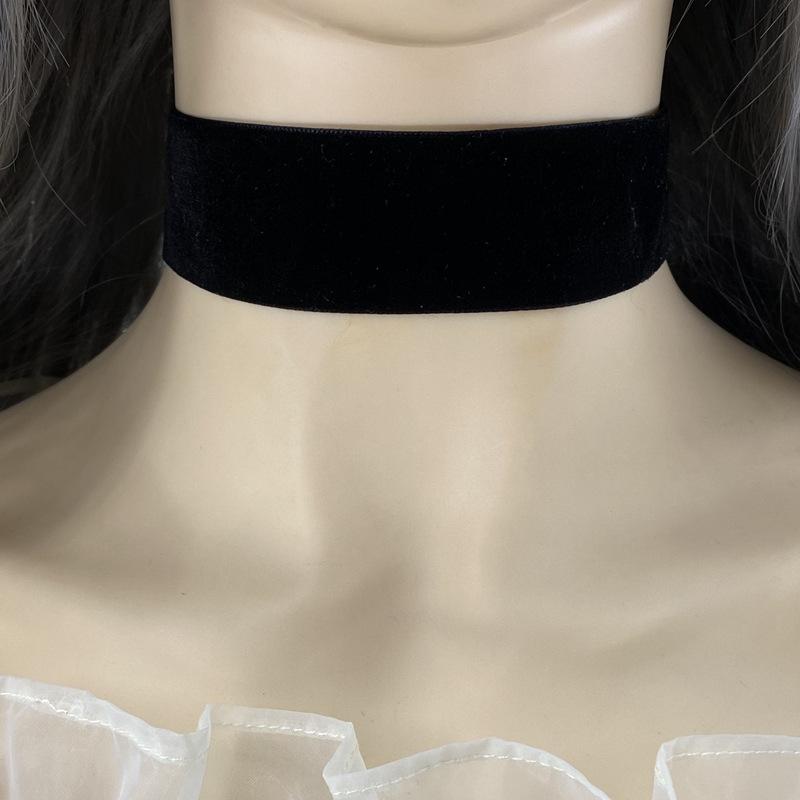 Samt Halsband Halskette Gothic Vintage Halskette Mädchen Frauen Schwarz Halsband Modeschmuck Am Halsband Zubehör 3cm