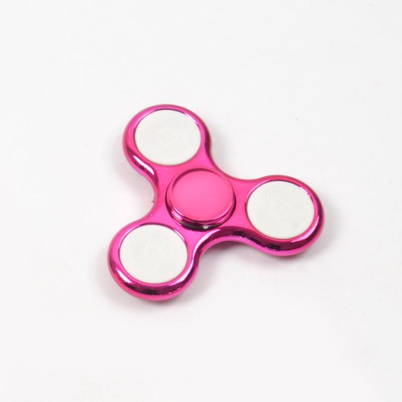 6 Farben Kreatives LED-Licht Leuchtender Fidget Spinner Ändert Handspinner Leuchtet im Dunkeln Stressabbau Spielzeug für Kinder violett
