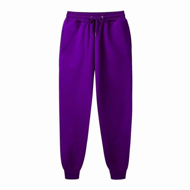 Jogginghose Casual Lange Hose Joggers Hose Lose Hose Sport Fitness Hose S violett